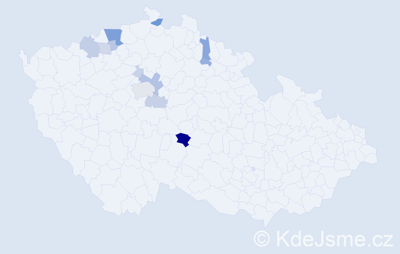 Příjmení: 'Fork', počet výskytů 43 v celé ČR