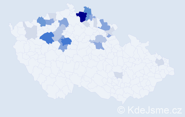 Příjmení: 'Linke', počet výskytů 97 v celé ČR