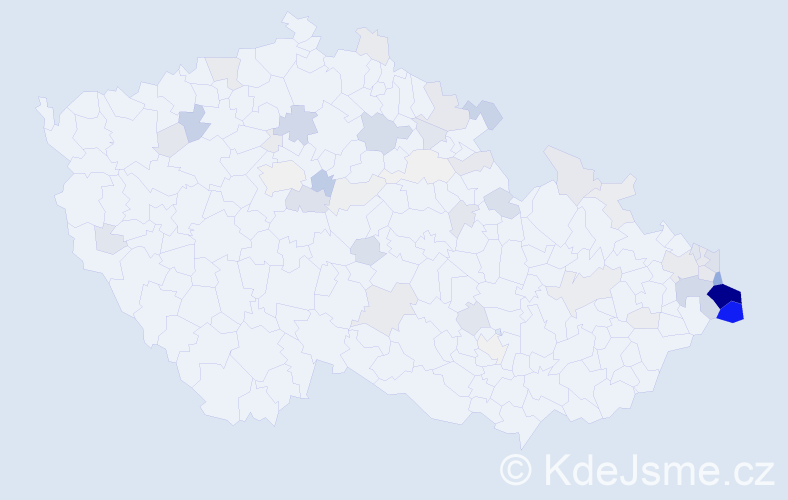 Příjmení: 'Ruszová', počet výskytů 263 v celé ČR
