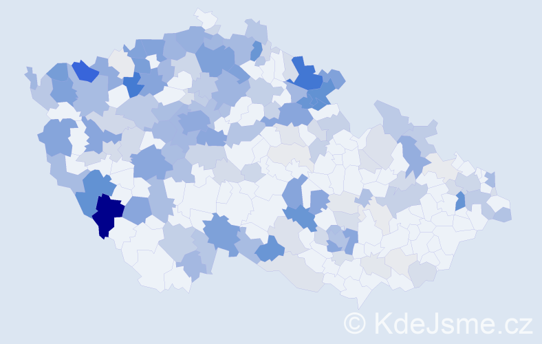 Příjmení: 'Hofmann', počet výskytů 663 v celé ČR