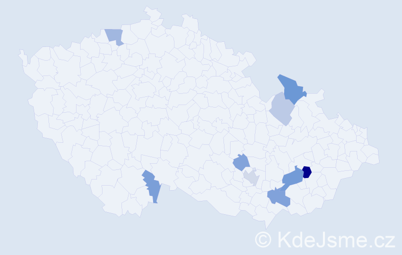 Příjmení: 'Setínská', počet výskytů 17 v celé ČR