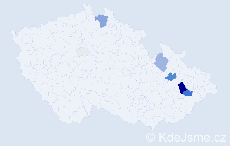 Příjmení: 'Hawiger', počet výskytů 10 v celé ČR