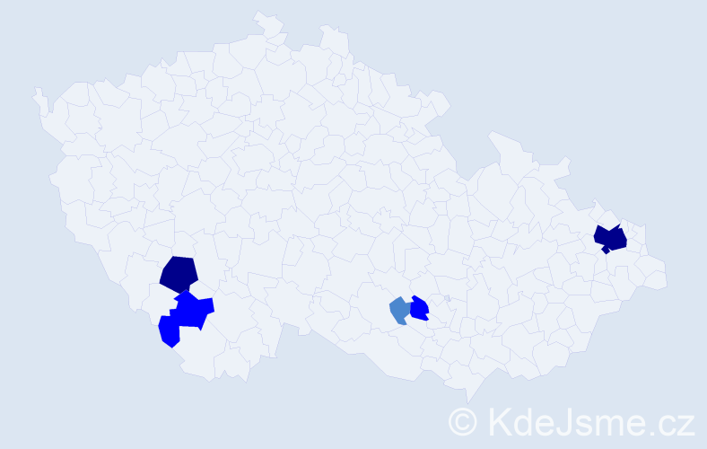 Příjmení: 'Bende', počet výskytů 11 v celé ČR