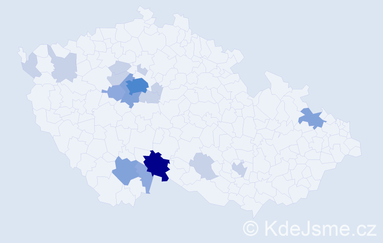 Příjmení: 'Kaiseršotová', počet výskytů 40 v celé ČR