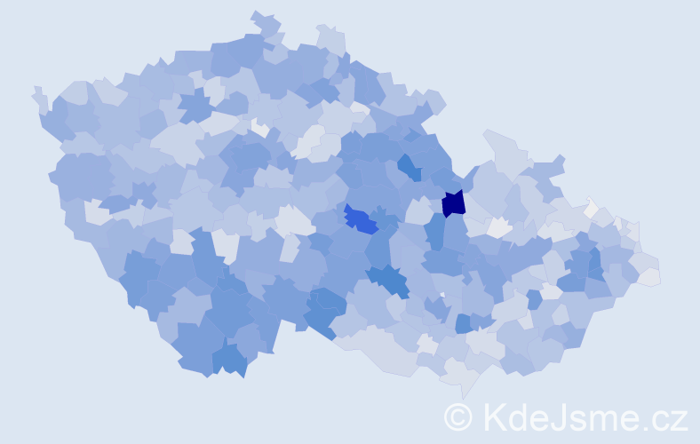 Příjmení: 'Marková', počet výskytů 11482 v celé ČR