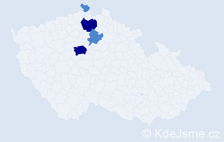 Příjmení: 'Breinl', počet výskytů 8 v celé ČR