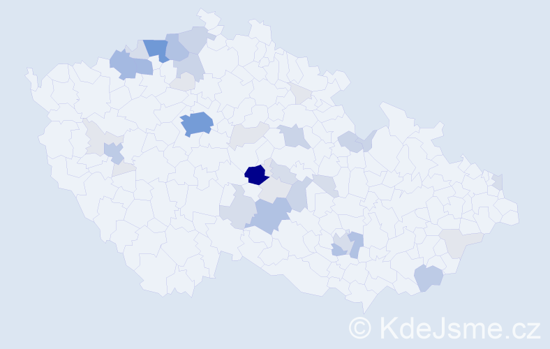 Příjmení: 'Pejchar', počet výskytů 136 v celé ČR