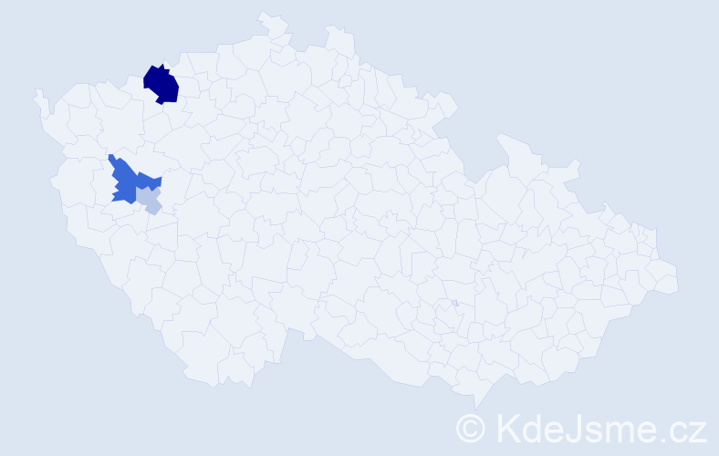 Příjmení: 'Kombrzová', počet výskytů 8 v celé ČR