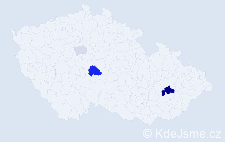 Příjmení: 'Mésl', počet výskytů 7 v celé ČR