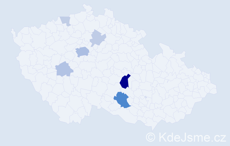 Příjmení: 'Hodrment', počet výskytů 23 v celé ČR