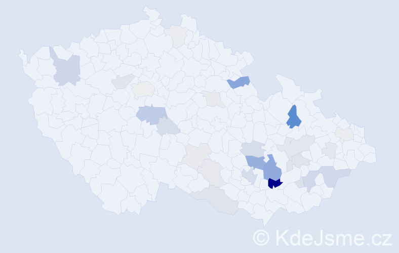 Příjmení: 'Rešková', počet výskytů 79 v celé ČR