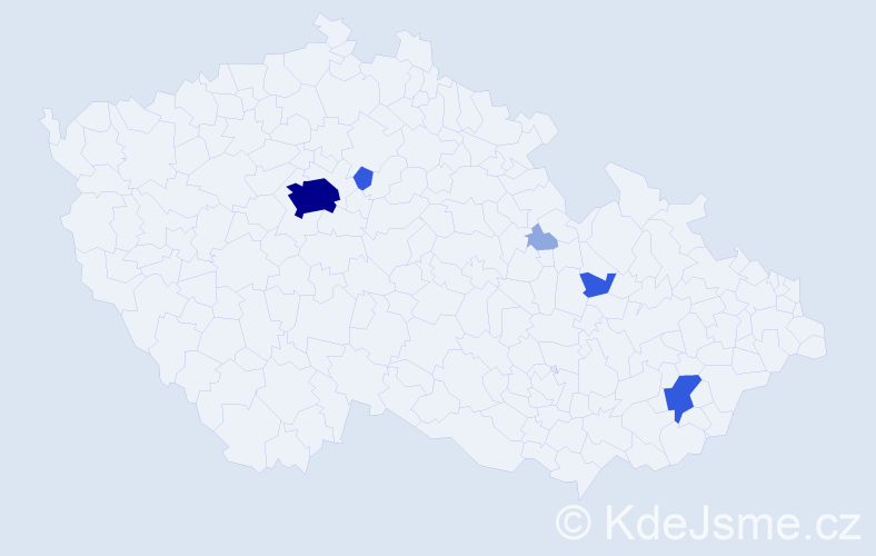 Příjmení: 'Castillo', počet výskytů 15 v celé ČR