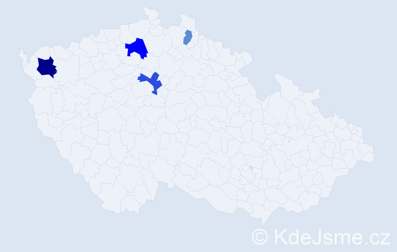 Příjmení: 'Lugertová', počet výskytů 8 v celé ČR