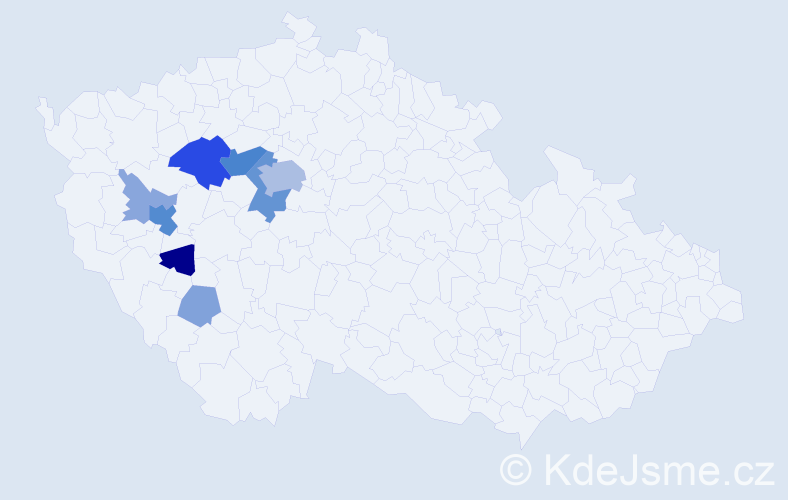 Příjmení: 'Lomberská', počet výskytů 26 v celé ČR
