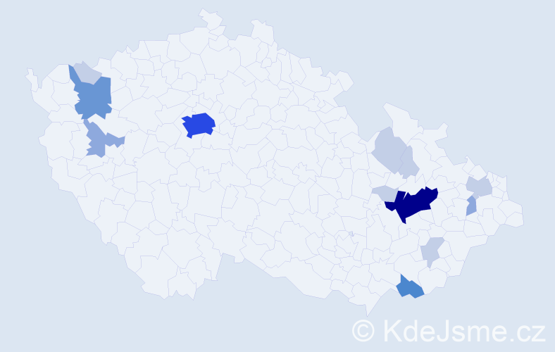 Příjmení: 'Malúš', počet výskytů 37 v celé ČR