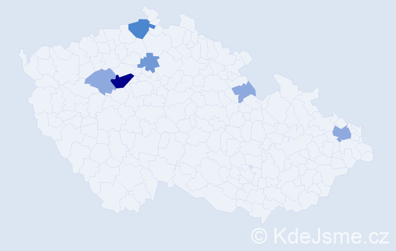 Příjmení: 'Ullrychová', počet výskytů 14 v celé ČR