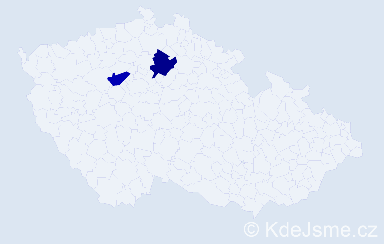 Příjmení: 'Bagdáň', počet výskytů 2 v celé ČR