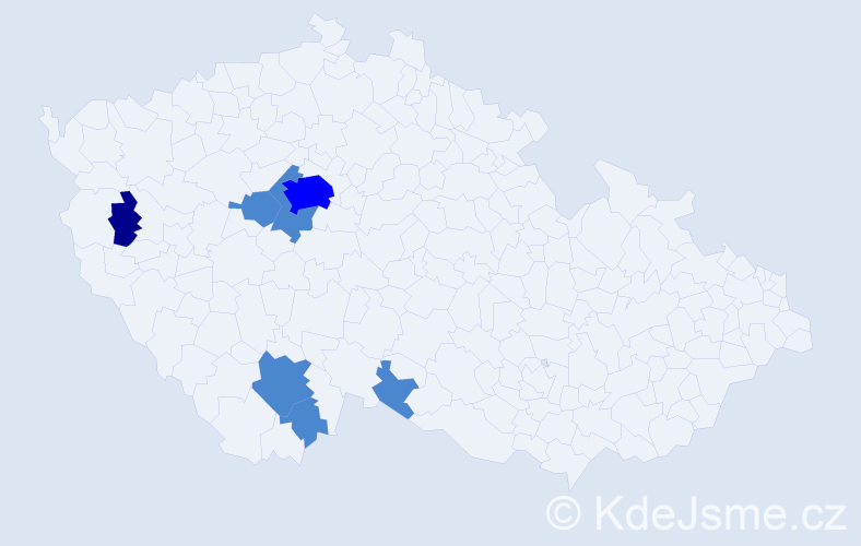 Příjmení: 'Treppesch', počet výskytů 10 v celé ČR