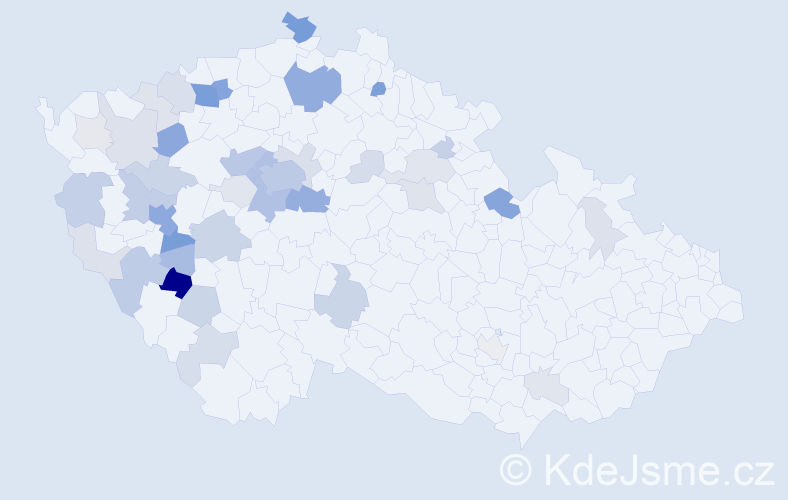 Příjmení: 'Vosková', počet výskytů 159 v celé ČR