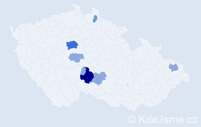 Příjmení: 'Babčická', počet výskytů 21 v celé ČR