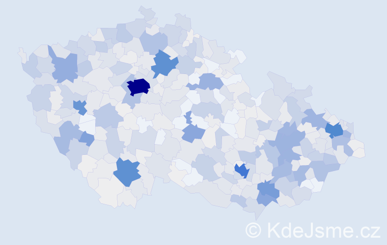 Příjmení: 'Hlaváč', počet výskytů 3086 v celé ČR
