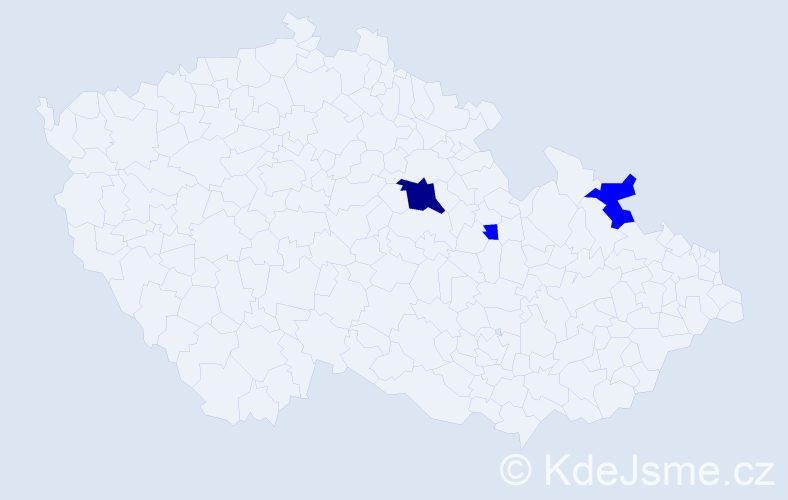 Příjmení: 'Dojczar', počet výskytů 4 v celé ČR
