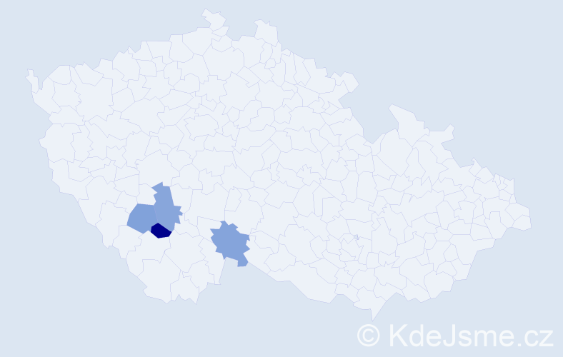 Příjmení: 'Chmelec', počet výskytů 4 v celé ČR