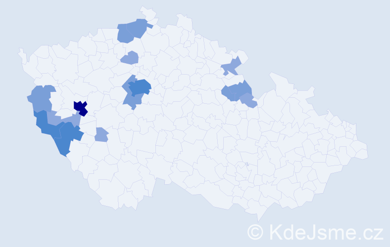 Příjmení: 'Faistová', počet výskytů 34 v celé ČR