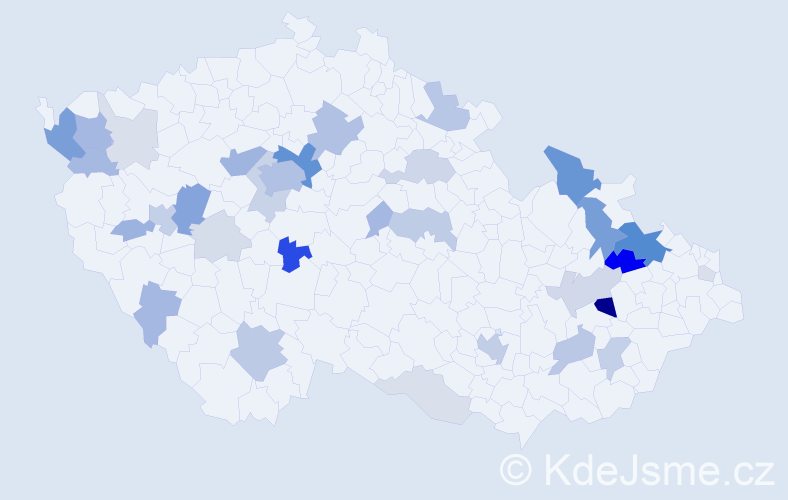Příjmení: 'Kolb', počet výskytů 108 v celé ČR