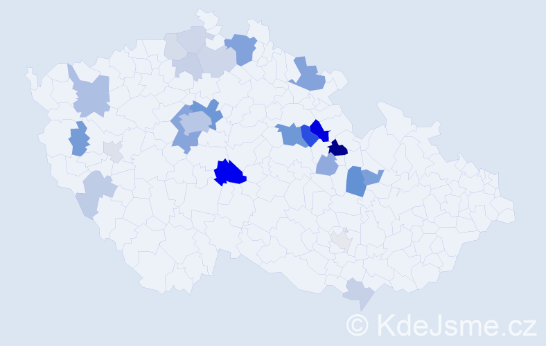 Příjmení: 'Hainzová', počet výskytů 68 v celé ČR