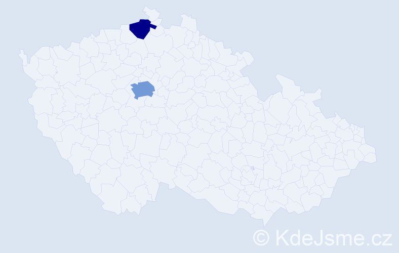 Příjmení: 'Kaffanová', počet výskytů 4 v celé ČR