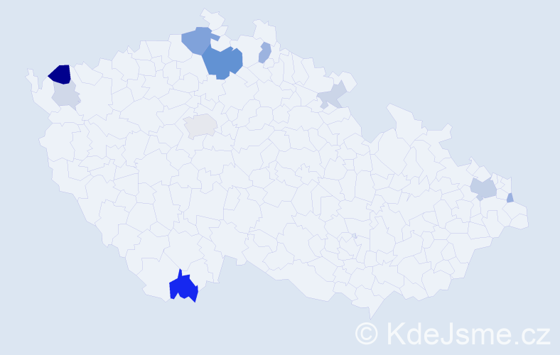 Příjmení: 'Kallaiová', počet výskytů 28 v celé ČR