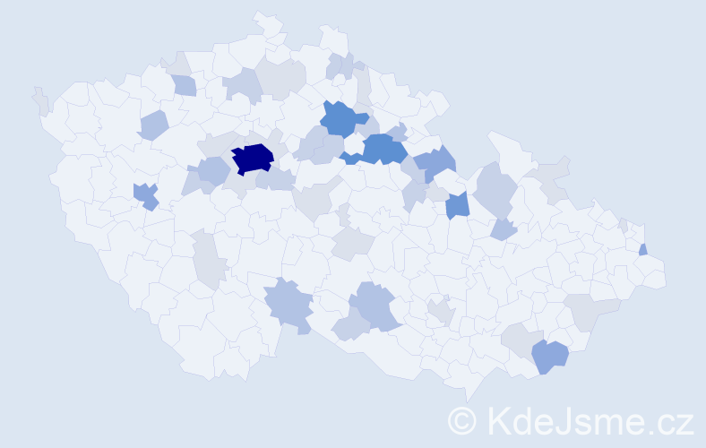 Příjmení: 'Kutnarová', počet výskytů 131 v celé ČR