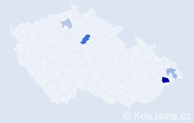 Příjmení: 'Dopater', počet výskytů 11 v celé ČR