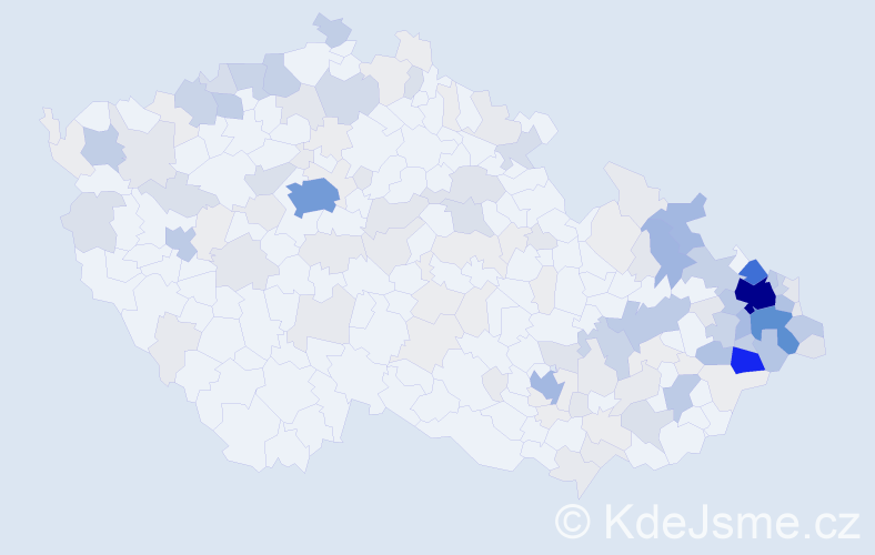 Příjmení: 'Krupová', počet výskytů 789 v celé ČR