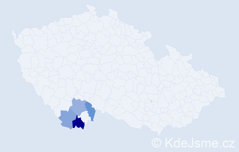 Příjmení: 'Bajkanič', počet výskytů 6 v celé ČR