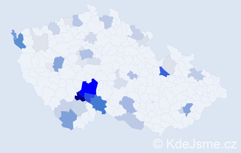 Příjmení: 'Machoň', počet výskytů 141 v celé ČR
