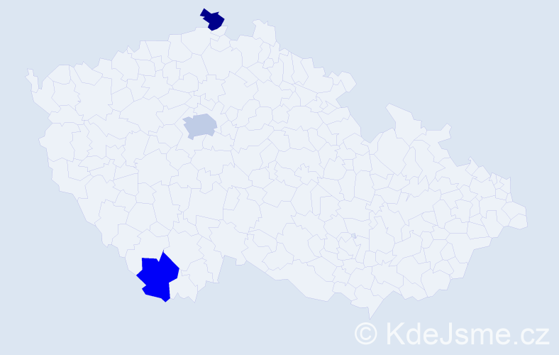 Příjmení: 'Nossberger', počet výskytů 4 v celé ČR
