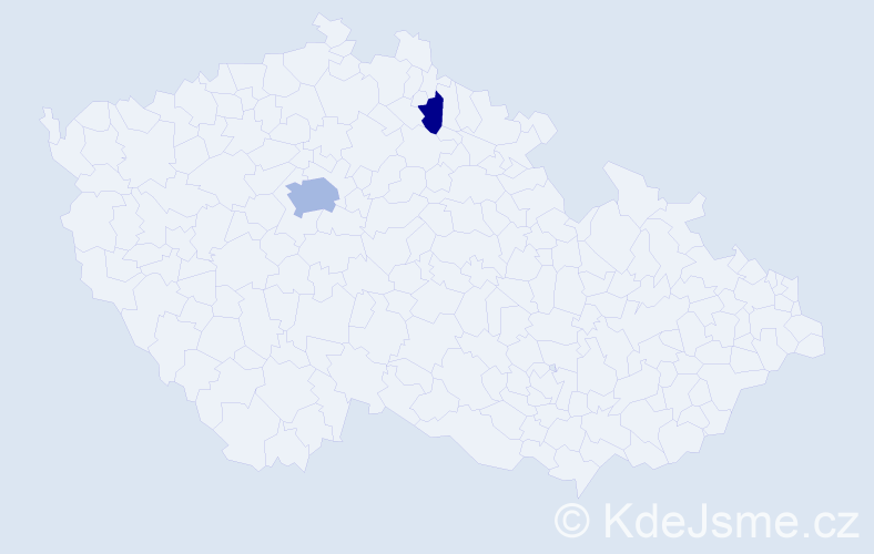Příjmení: 'Paramonova', počet výskytů 5 v celé ČR