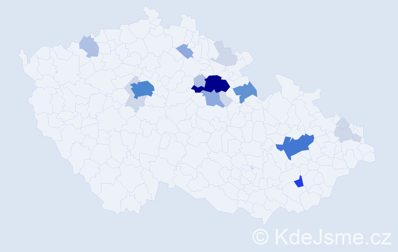 Příjmení: 'Ferbasová', počet výskytů 62 v celé ČR