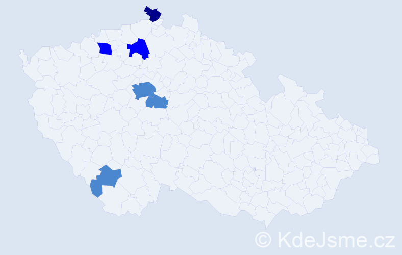 Příjmení: 'Baňacký', počet výskytů 10 v celé ČR