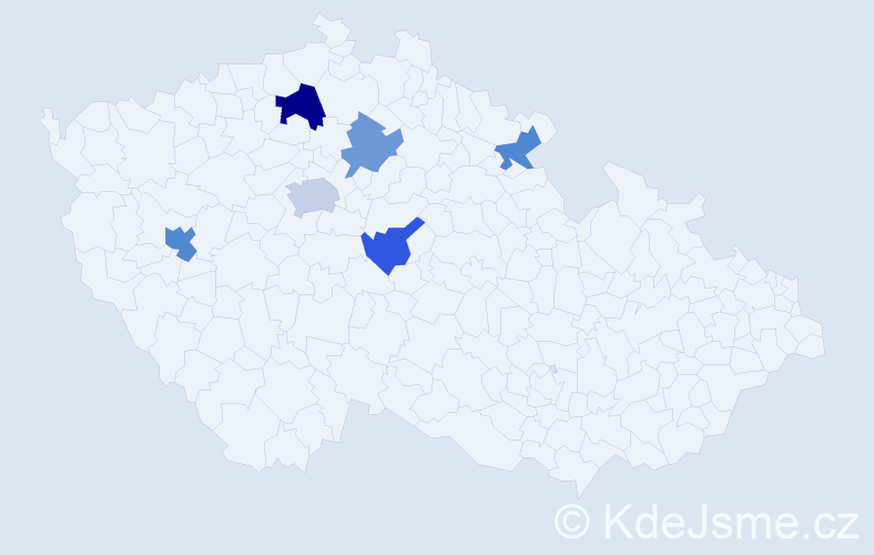 Příjmení: 'Dashtseren', počet výskytů 9 v celé ČR