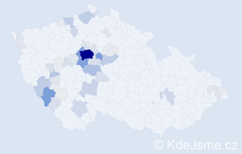 Příjmení: 'Hozman', počet výskytů 209 v celé ČR