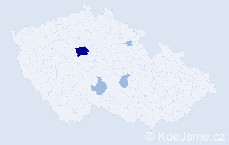 Příjmení: 'Vospilová', počet výskytů 7 v celé ČR
