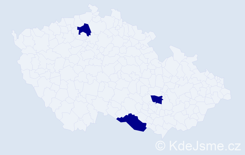 Příjmení: 'Badamgarav', počet výskytů 3 v celé ČR