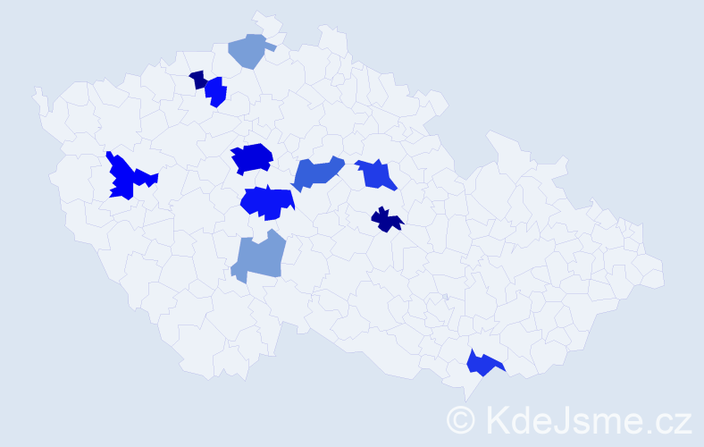 Příjmení: 'Stárka', počet výskytů 43 v celé ČR