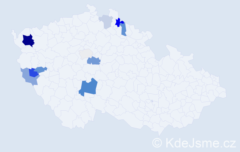 Příjmení: 'Echtner', počet výskytů 22 v celé ČR