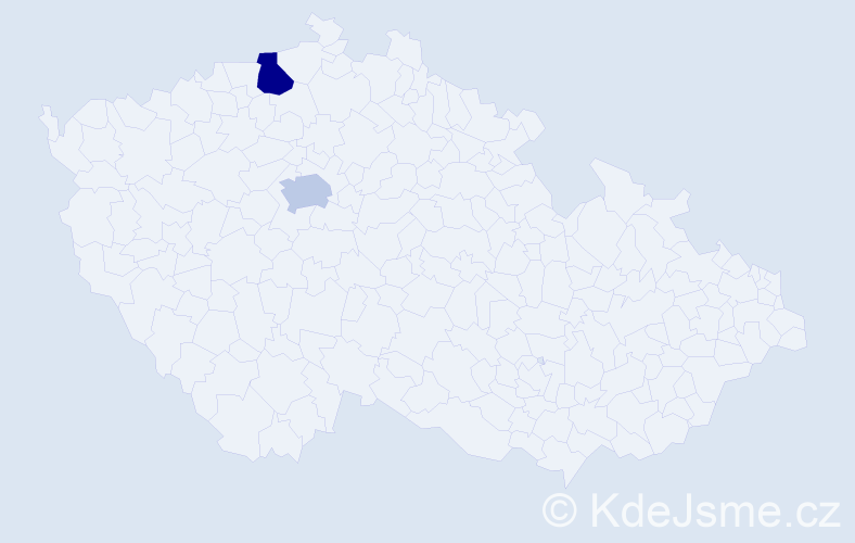 Příjmení: 'Belov', počet výskytů 7 v celé ČR