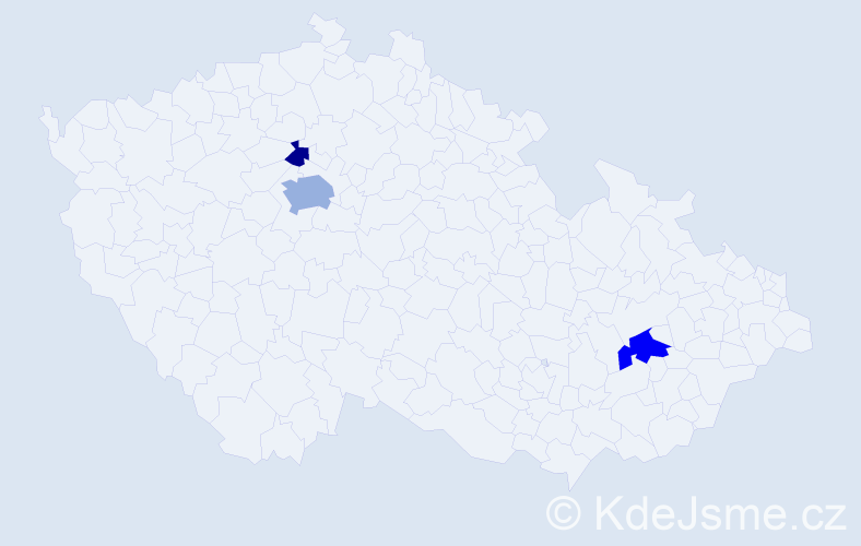 Příjmení: 'Mytriuk', počet výskytů 7 v celé ČR