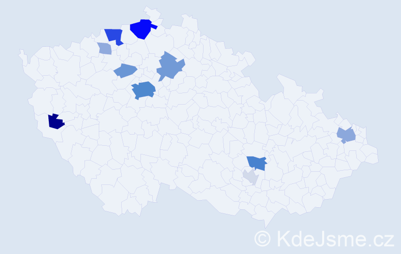 Příjmení: 'Issa', počet výskytů 42 v celé ČR